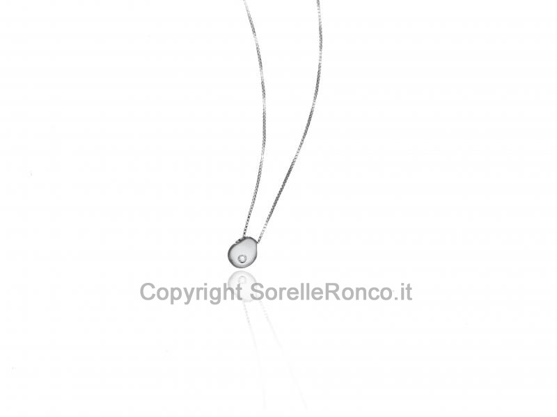 COLLANA PUNTO LUCE CON DIAMANTE 0.02 CT